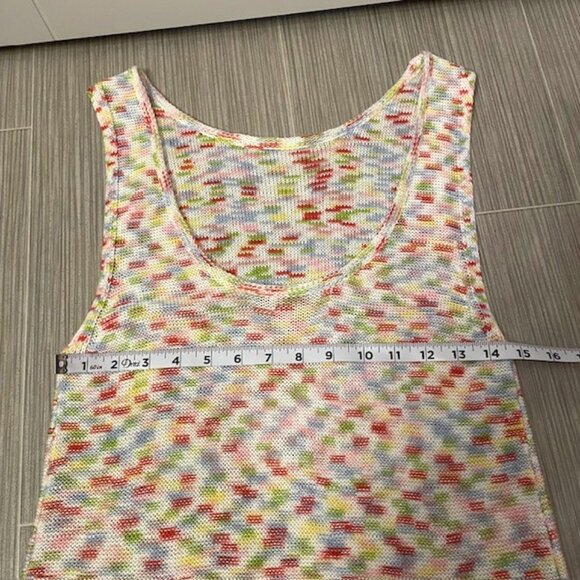 525 America Sleeveless Knit Fringe Dress Size Medium Swim Beach Coverup - Picture 13 of 16